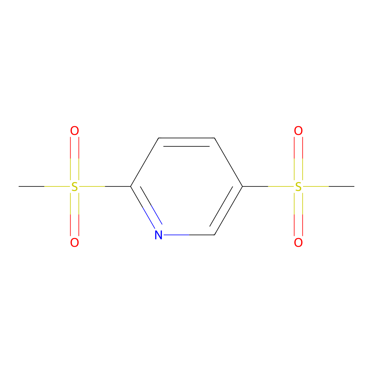 2,5-Bis(methylsulfonyl)pyridine molecular structure, CAS 85330-63-8