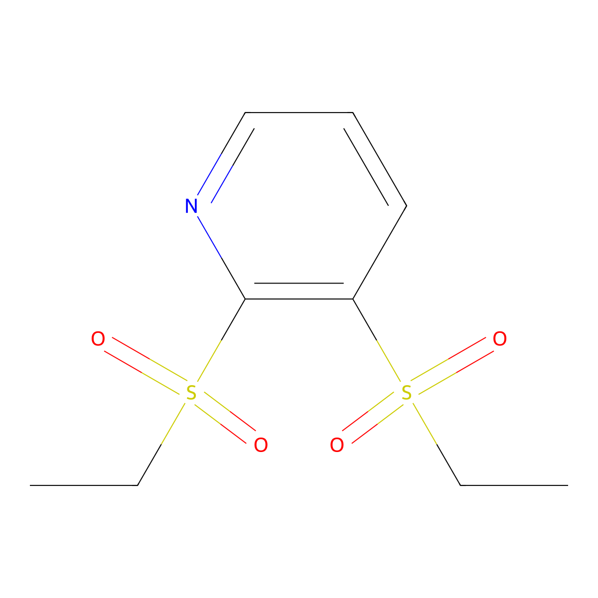 2,3-Bis(ethylsulfonyl)pyridine molecular structure, CAS 85330-82-1