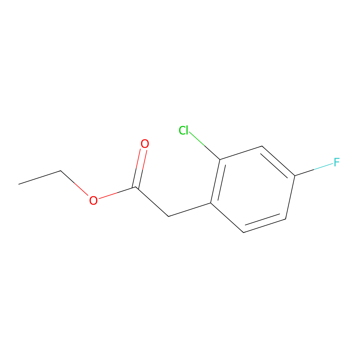 Ethyl 2-(2-chloro-4-fluorophenyl)acetate molecular structure, CAS 853301-97-0