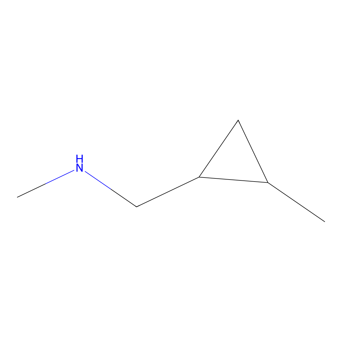 Methyl[(2-methylcyclopropyl)methyl]amine molecular structure, CAS 853304-17-3