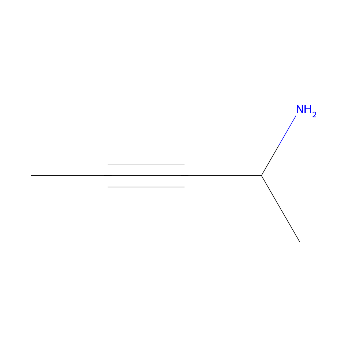 Pent-3-yn-2-amine molecular structure, CAS 853304-18-4