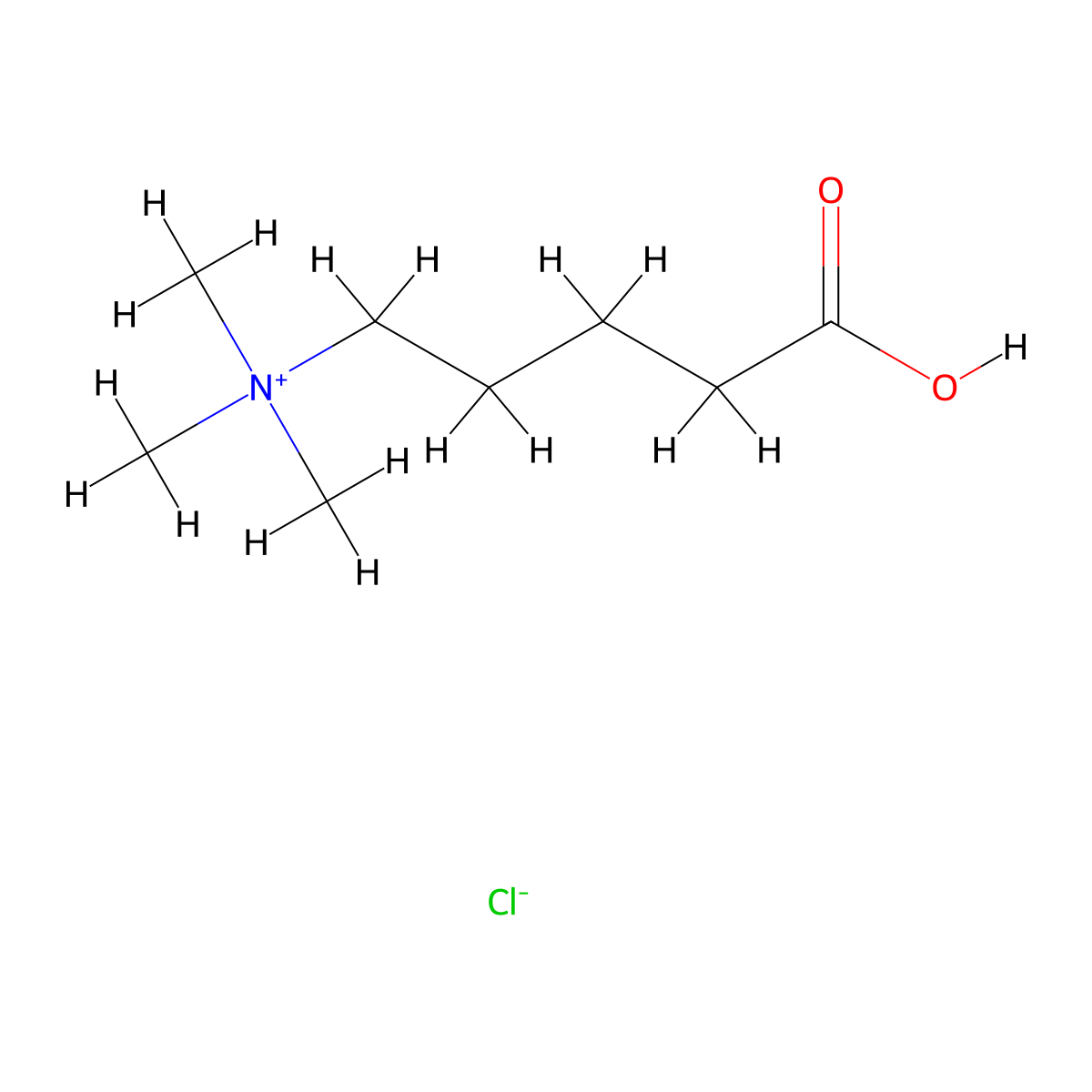 4-carboxy-N,N,N-trimethyl-1-butanaminium chloride molecular structure, CAS 85331-42-6