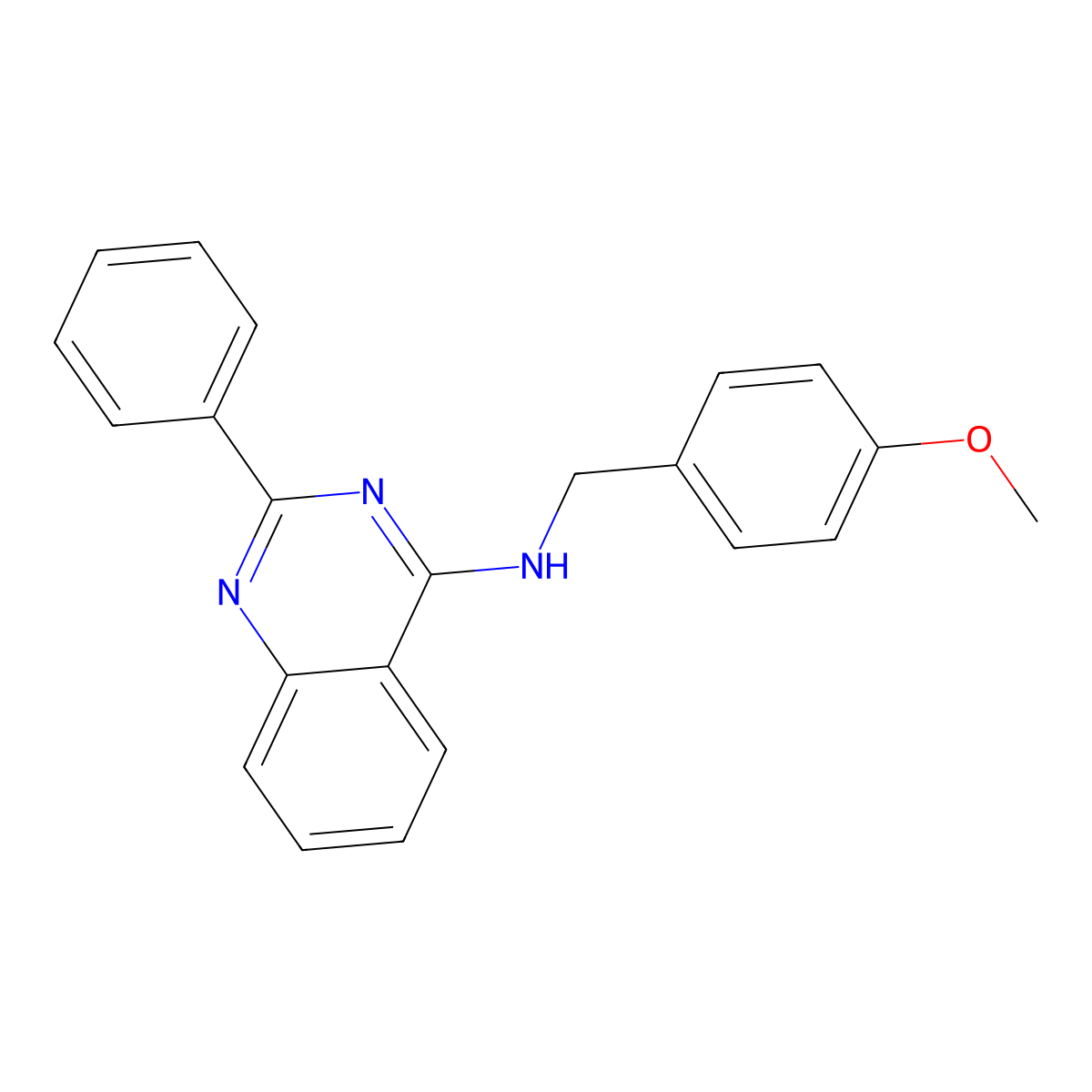 N-(4-Methoxybenzyl)-2-phenyl-4-quinazolinamine molecular structure, CAS 853310-73-3