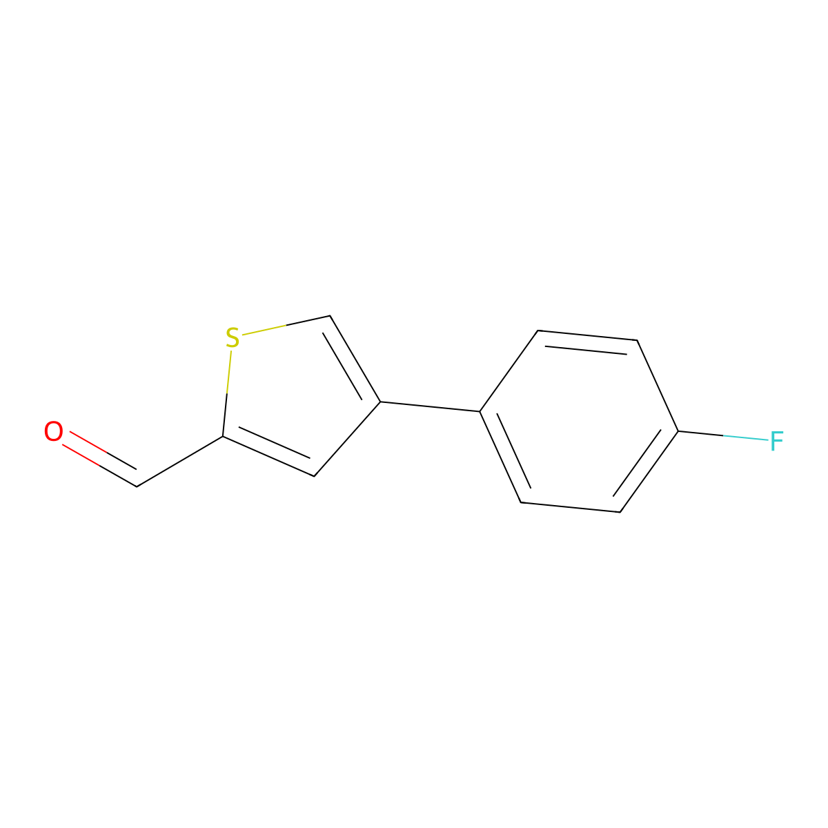 4-(4-Fluorophenyl)-2-thiophenecarbaldehyde molecular structure, CAS 853310-97-1