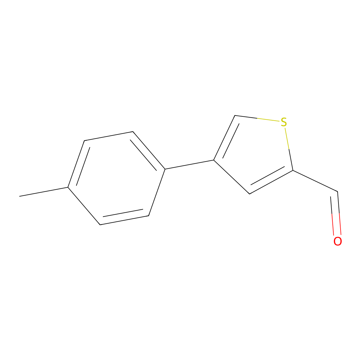4-(4-Methylphenyl)-2-thiophenecarbaldehyde molecular structure, CAS 853311-16-7
