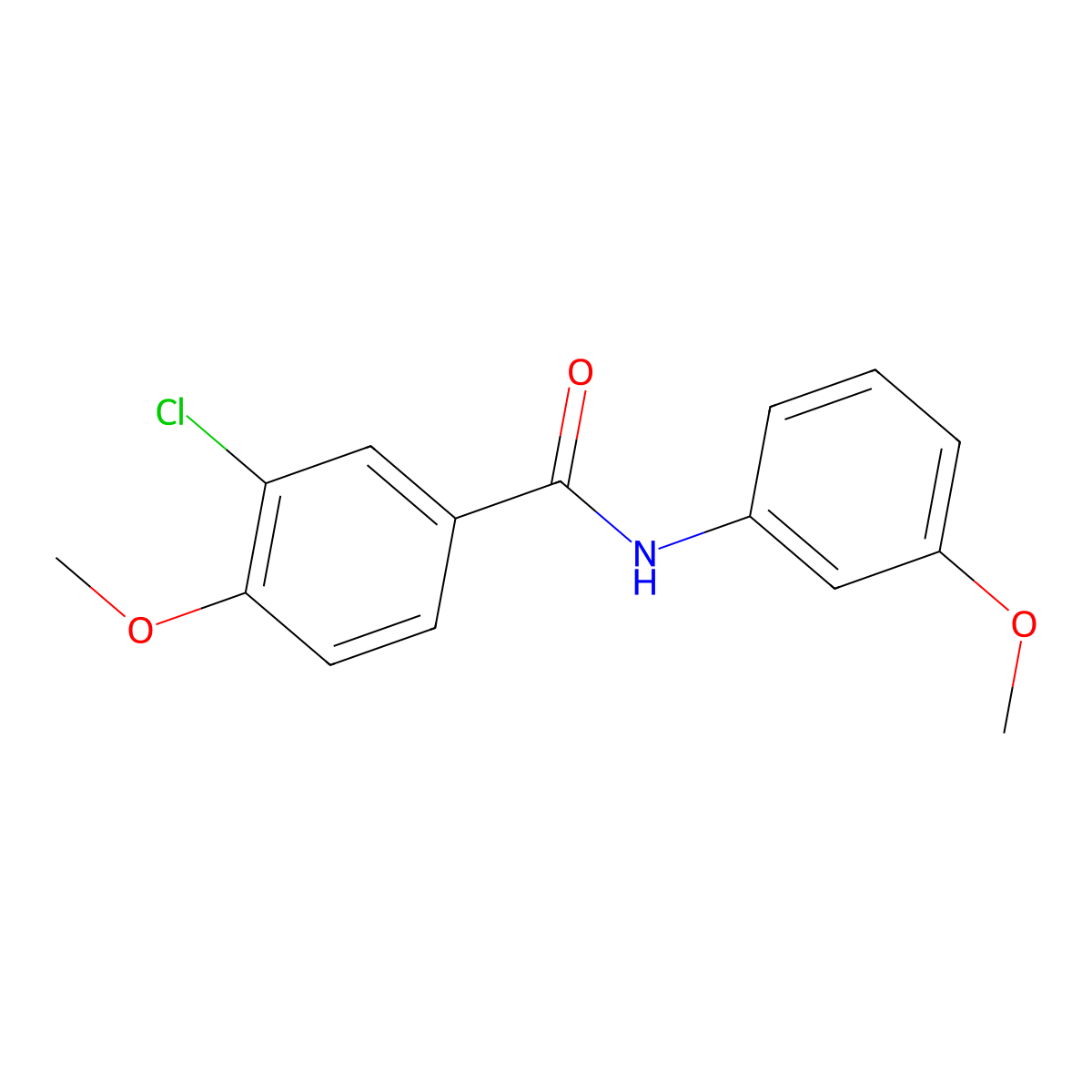 3-Chloro-4-methoxy-N-(3-methoxyphenyl)benzamide molecular structure, CAS 853311-71-4