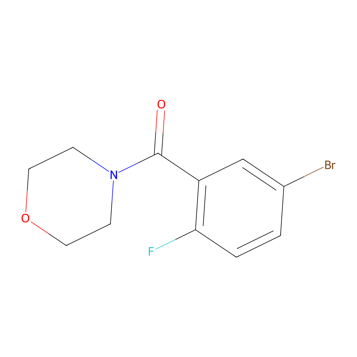 4-(5-Bromo-2-fluorobenzoyl)morpholine molecular structure, CAS 853313-09-4