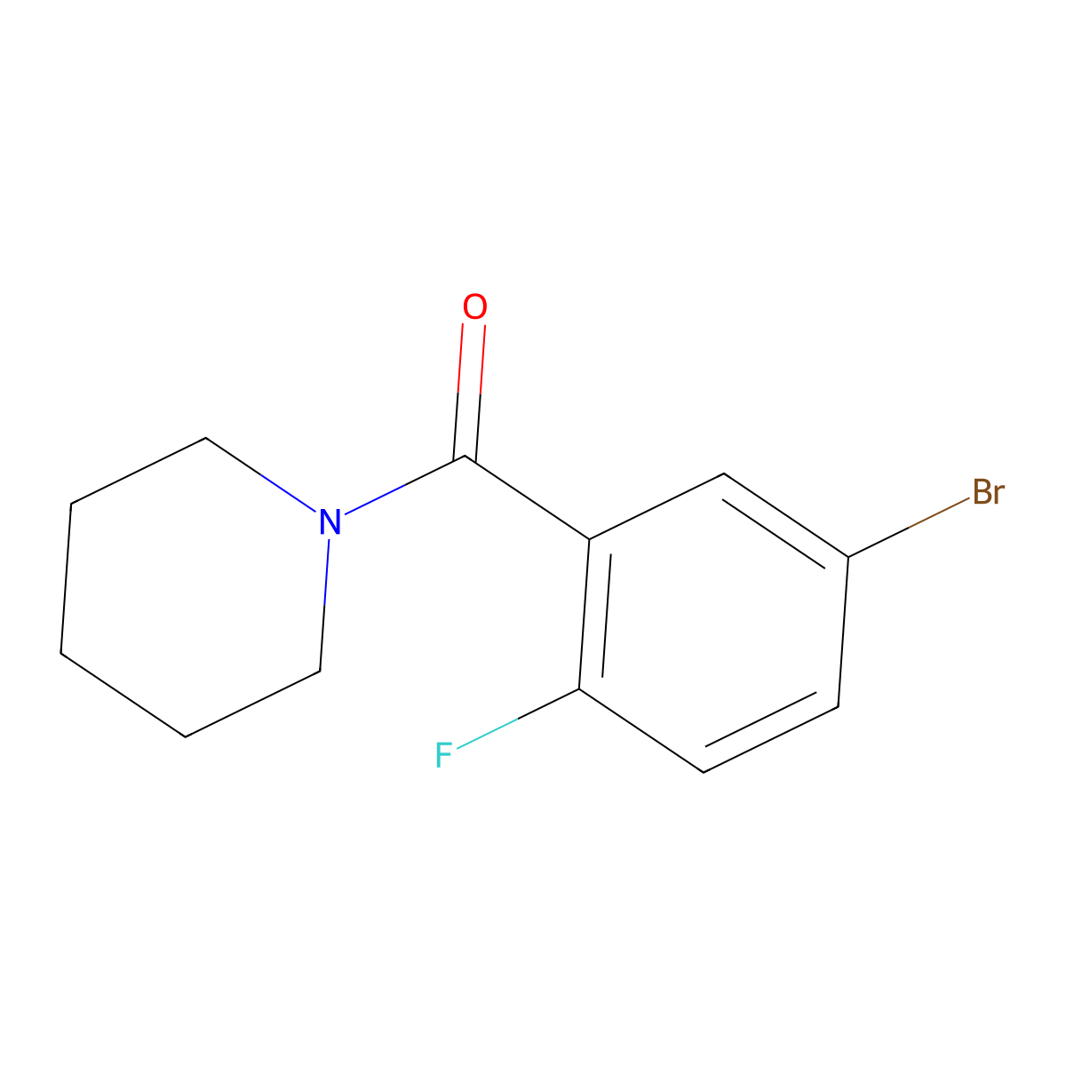 1-(5-Bromo-2-fluorobenzoyl)piperidine molecular structure, CAS 853313-13-0