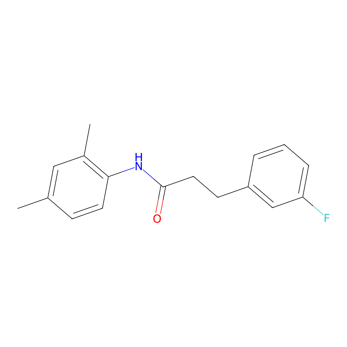 N-(2,4-Dimethylphenyl)-3-(3-fluorophenyl)propanamide molecular structure, CAS 853313-74-3