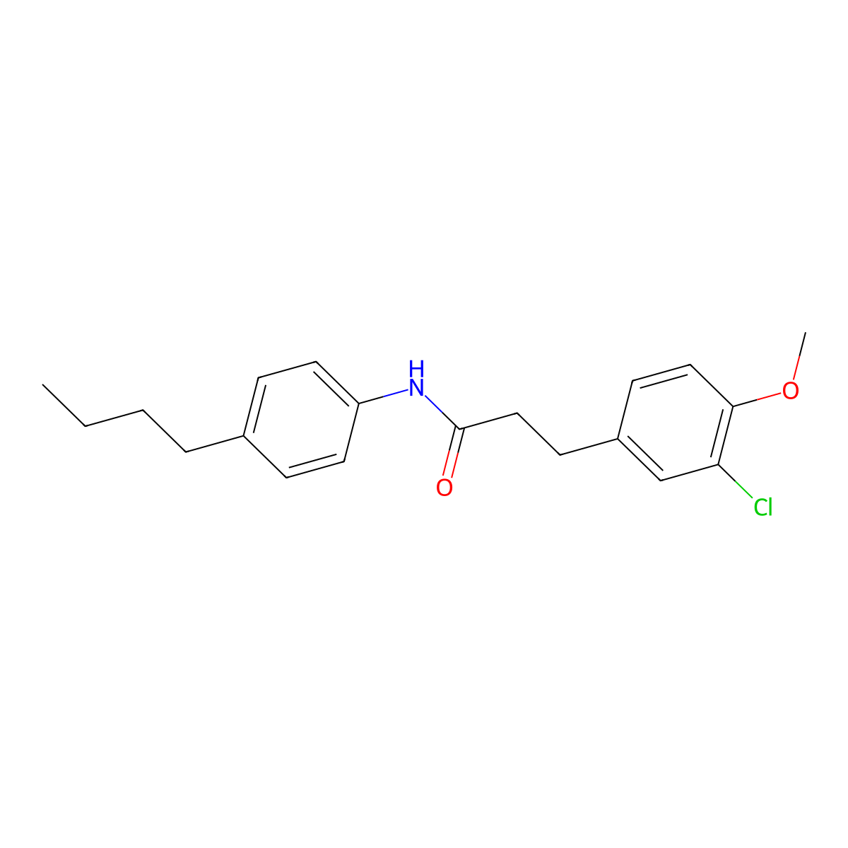 N-(4-Butylphenyl)-3-(3-chloro-4-methoxyphenyl)propanamide molecular structure, CAS 853314-84-8