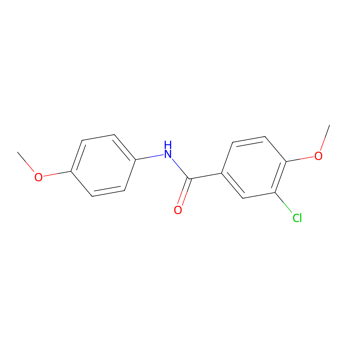 3-Chloro-4-methoxy-N-(4-methoxyphenyl)benzamide molecular structure, CAS 853315-12-5