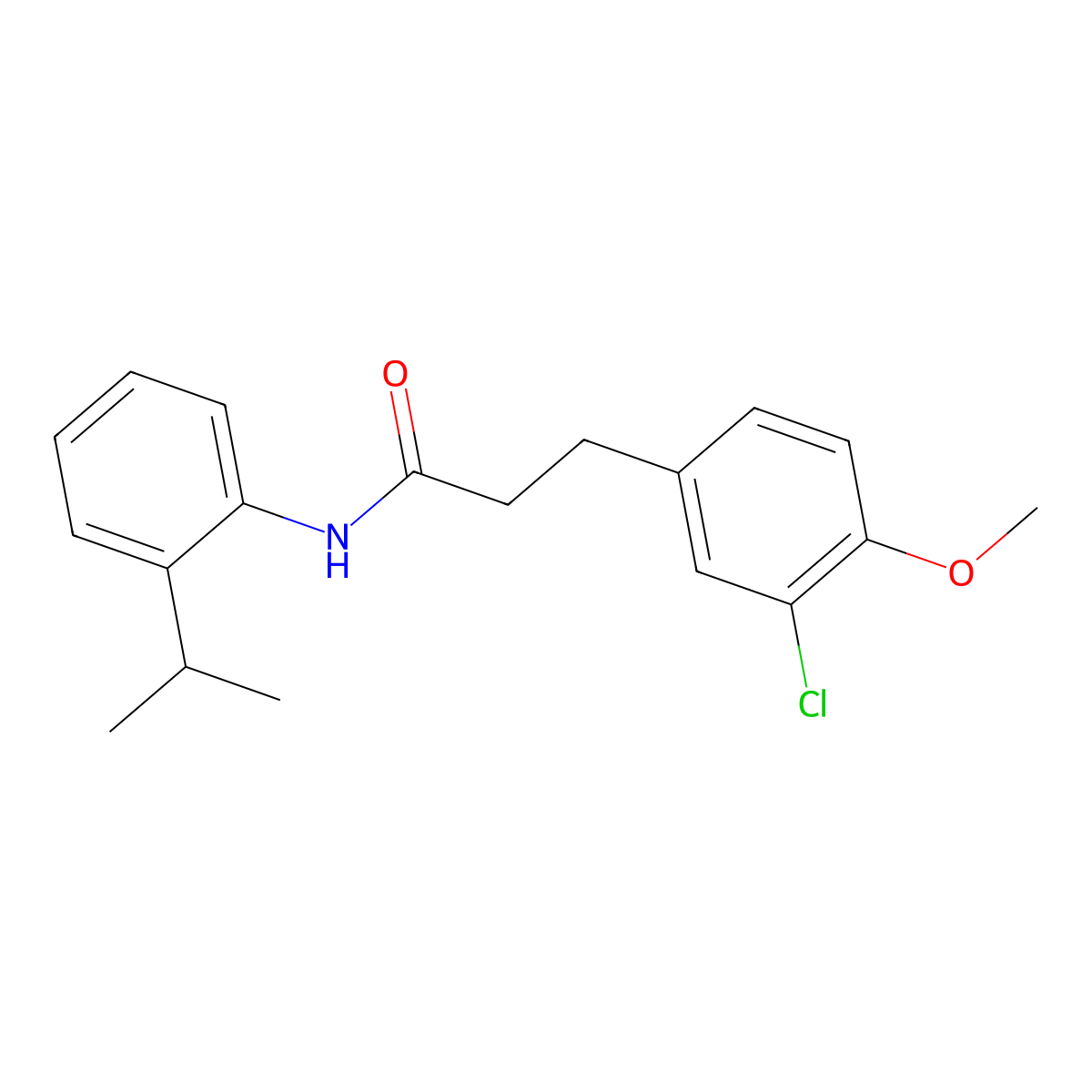 3-(3-Chloro-4-methoxyphenyl)-N-(2-isopropylphenyl)propanamide molecular structure, CAS 853315-14-7