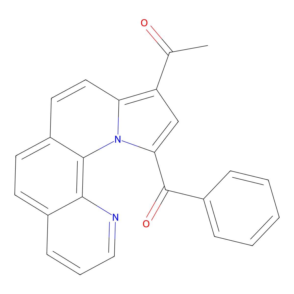 1-(11-Benzoylpyrrolo(1,2-A)(1,10)phenanthrolin-9-YL)ethanone molecular structure, CAS 853317-50-7