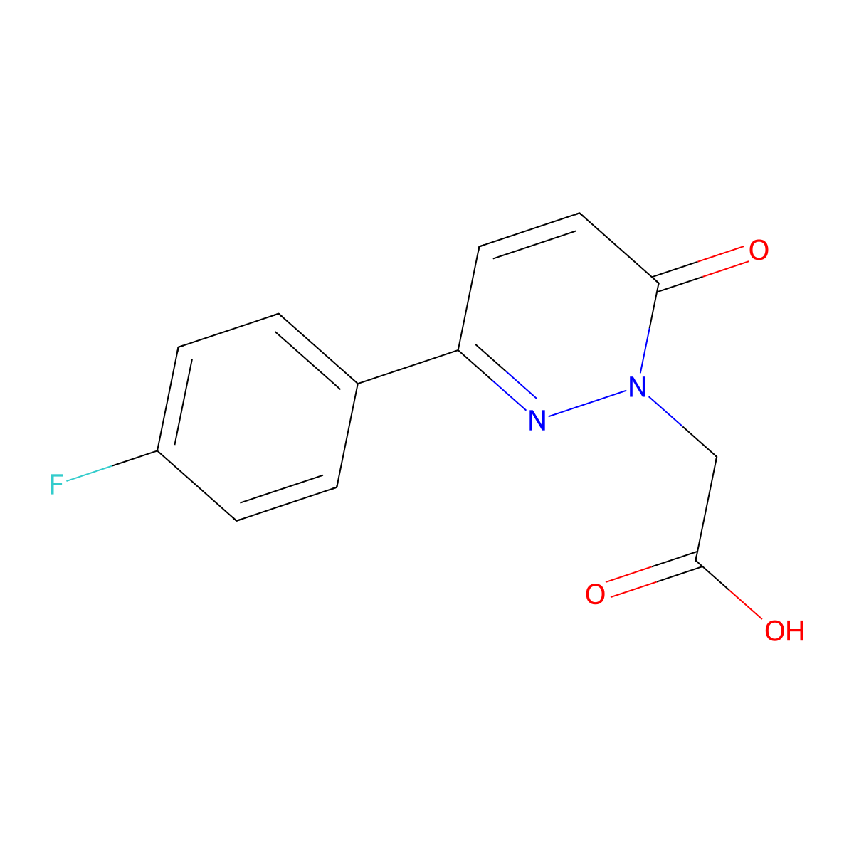 (3-(4-Fluorophenyl)-6-oxo-1(6H)-pyridazinyl)acetic acid molecular structure, CAS 853318-09-9