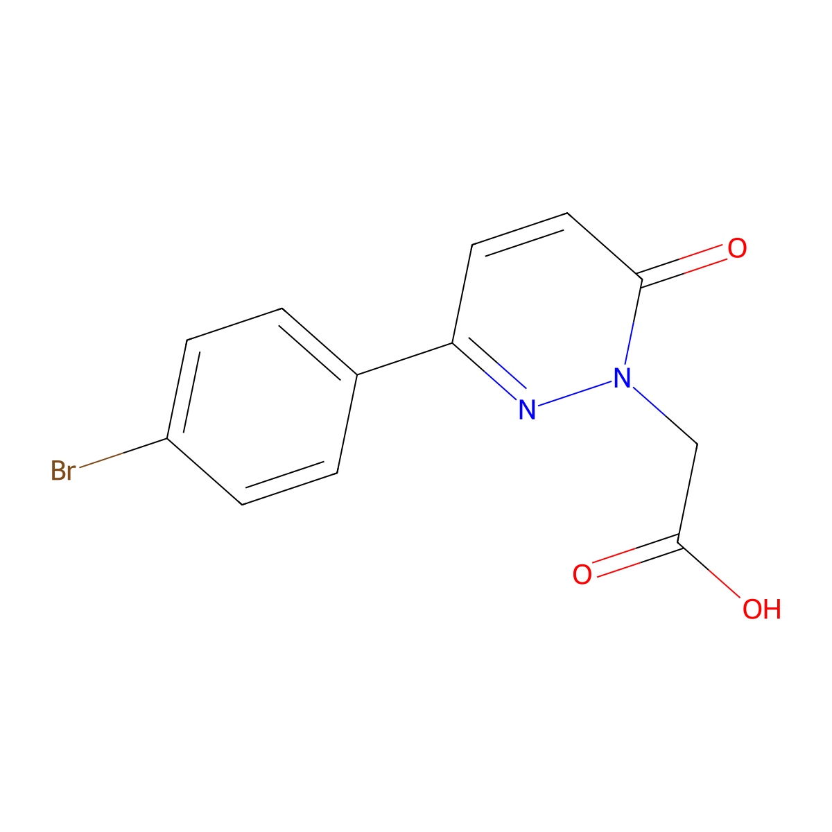 [3-(4-bromophenyl)-6-oxopyridazin-1(6H)-yl]acetic acid molecular structure, CAS 853318-11-3