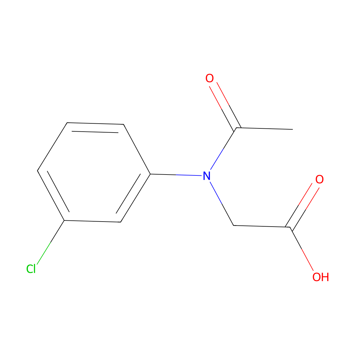 (Acetyl-3-chloroanilino)acetic acid molecular structure, CAS 853318-33-9