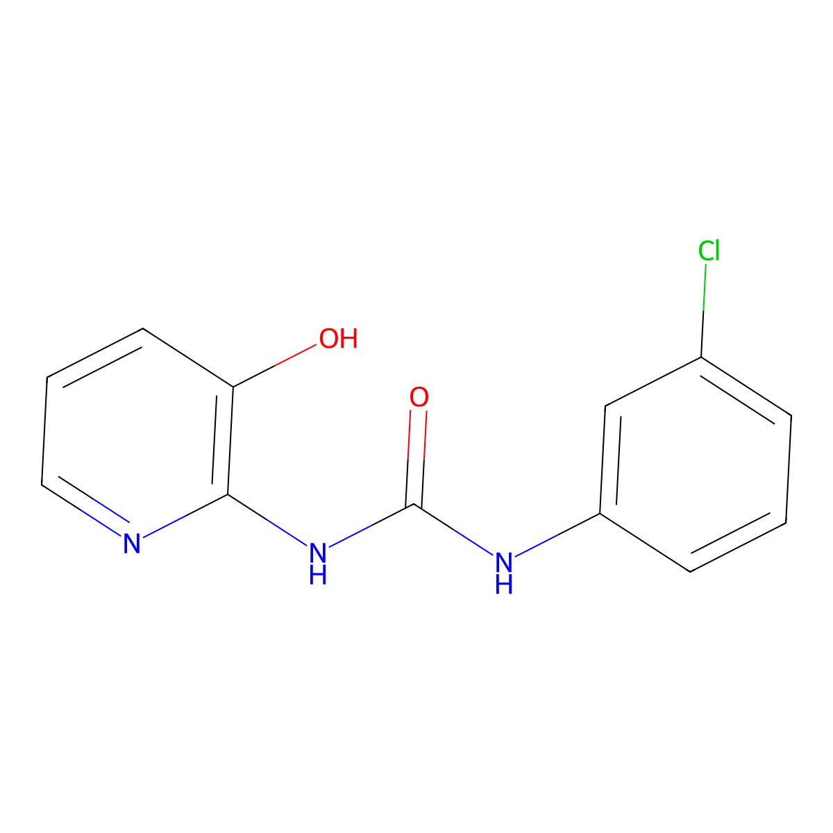N-(3-Chlorophenyl)-N'-(3-hydroxy-2-pyridinyl)urea molecular structure, CAS 853318-45-3