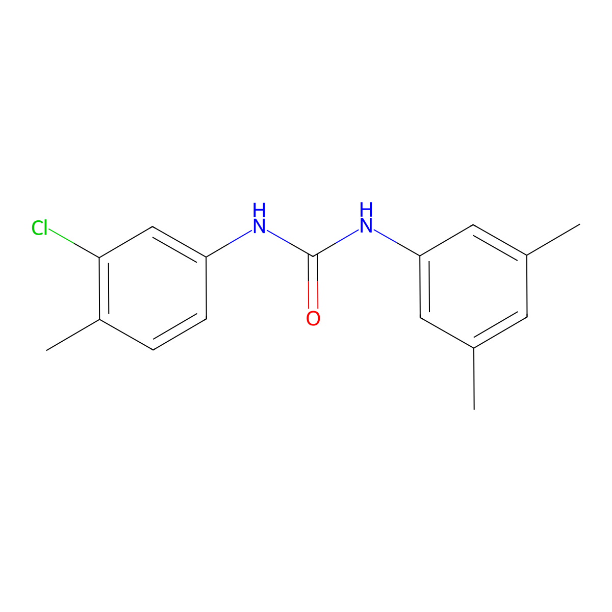 N-(3-Chloro-4-methylphenyl)-N'-(3,5-dimethylphenyl)urea molecular structure, CAS 853319-08-1
