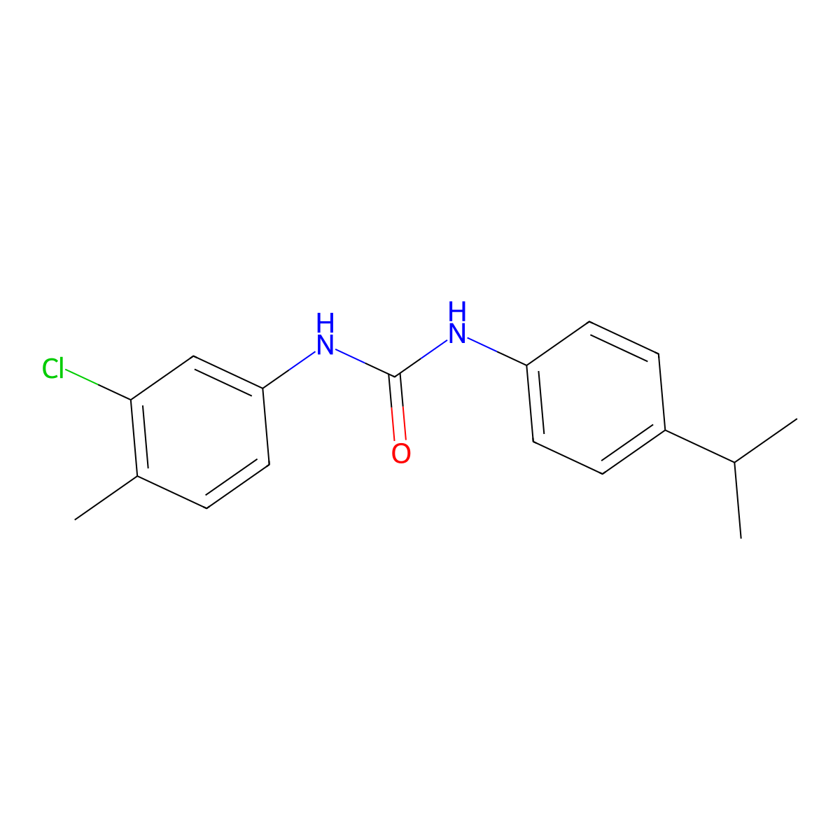 N-(3-Chloro-4-methylphenyl)-N'-(4-isopropylphenyl)urea molecular structure, CAS 853319-09-2