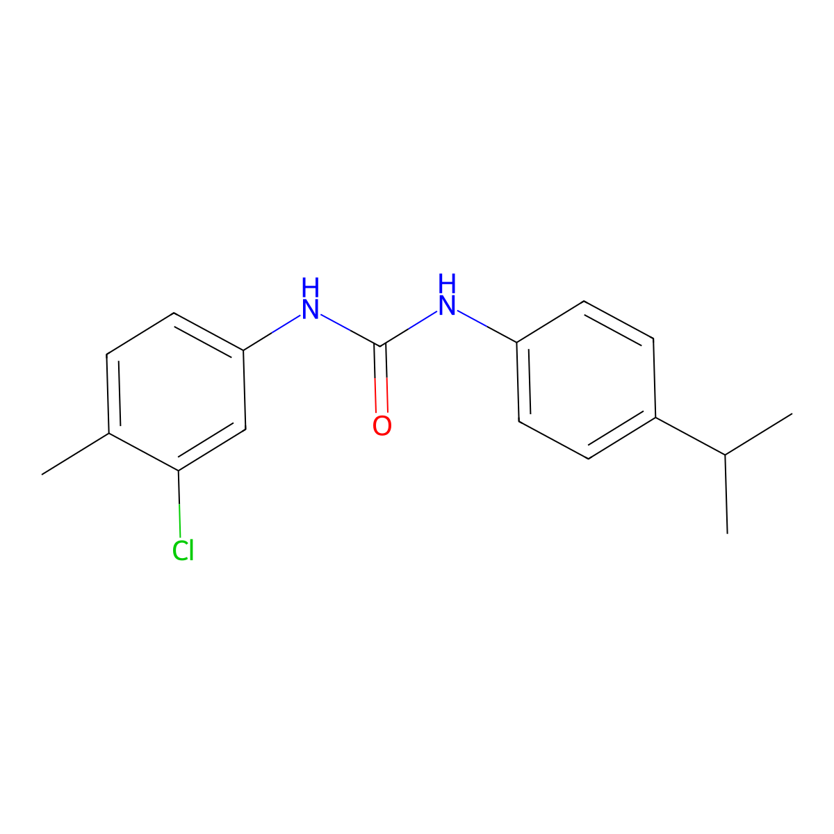 N-(3-Chloro-4-methylphenyl)-N'-(4-isopropylphenyl)urea molecular structure, CAS 853319-09-2