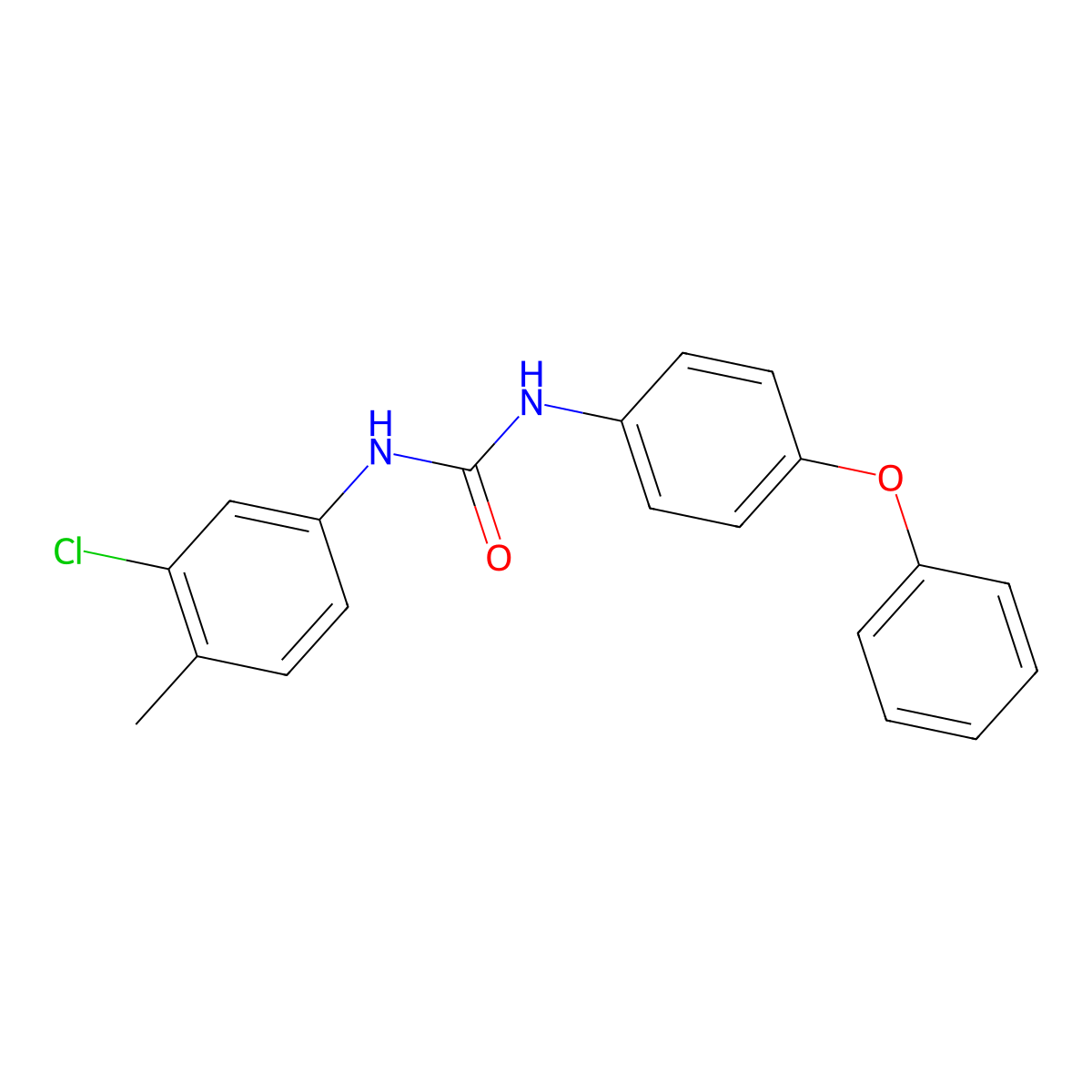 N-(3-Chloro-4-methylphenyl)-N'-(4-phenoxyphenyl)urea molecular structure, CAS 853319-11-6