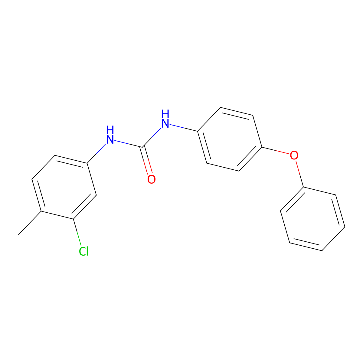 N-(3-Chloro-4-methylphenyl)-N'-(4-phenoxyphenyl)urea molecular structure, CAS 853319-11-6