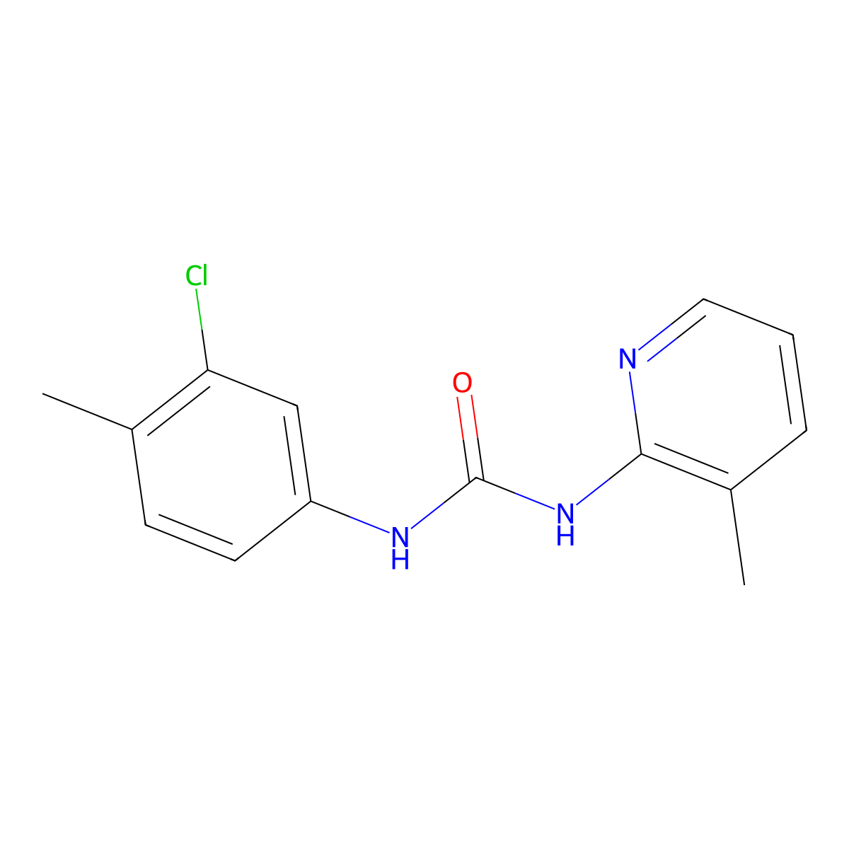 N-(3-Chloro-4-methylphenyl)-N'-(3-methyl-2-pyridinyl)urea molecular structure, CAS 853319-25-2