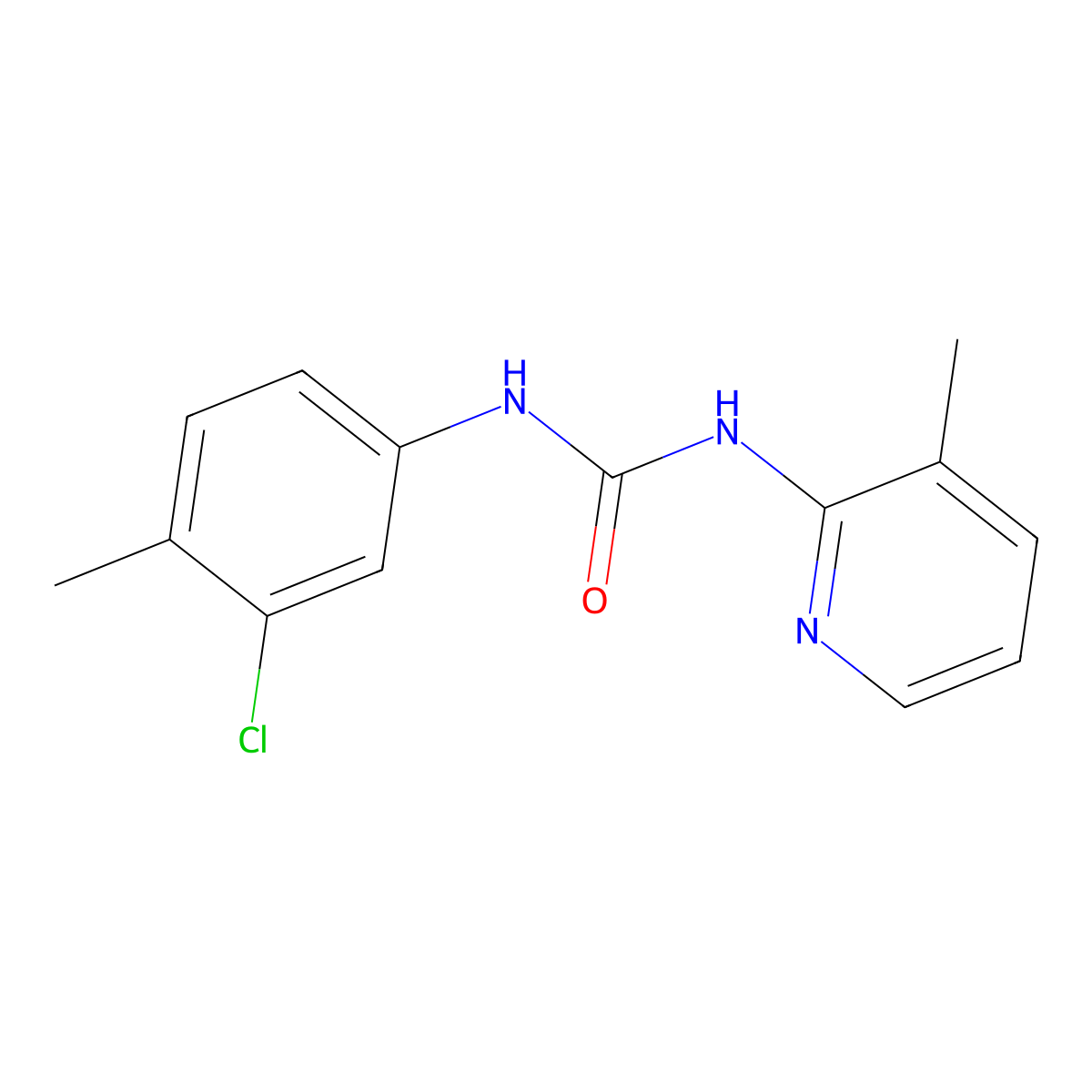 N-(3-Chloro-4-methylphenyl)-N'-(3-methyl-2-pyridinyl)urea molecular structure, CAS 853319-25-2