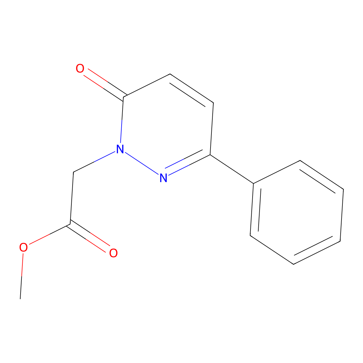 Methyl (6-oxo-3-phenyl-1(6H)-pyridazinyl)acetate molecular structure, CAS 853319-62-7