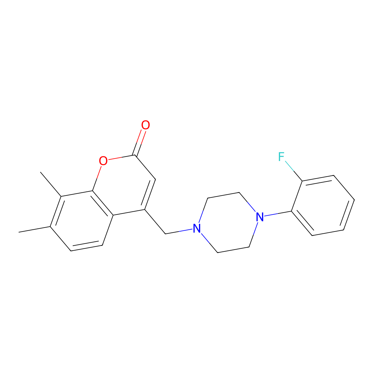 4-{[4-(2-fluorophenyl)piperazin-1-yl]methyl}-7,8-dimethyl-2H-chromen-2-one molecular structure, CAS 853323-62-3