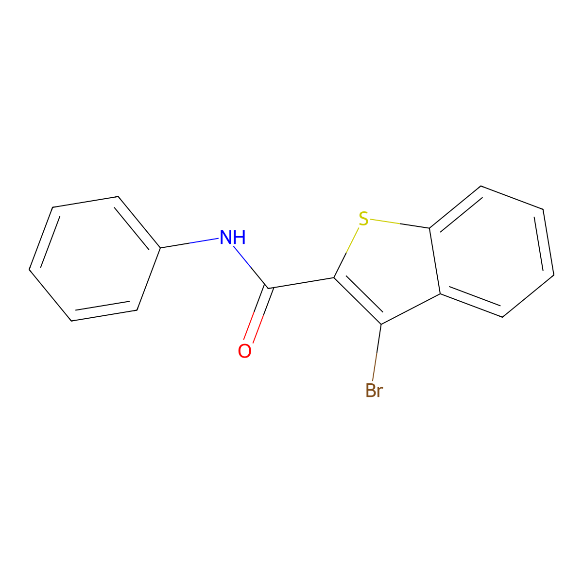 3-Bromo-N-phenyl-1-benzothiophene-2-carboxamide molecular structure, CAS 853328-52-6