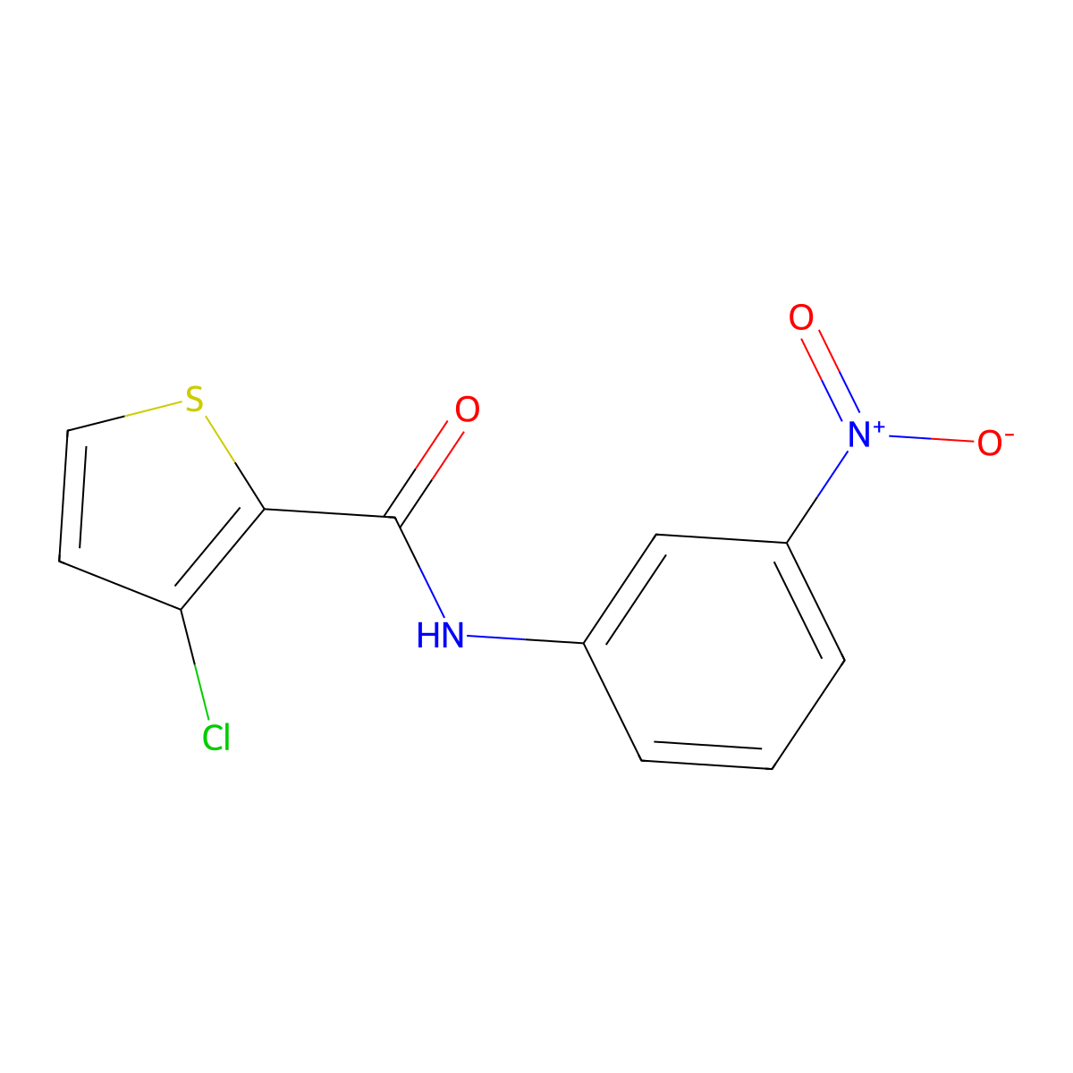 3-Chloro-N-(3-nitrophenyl)-2-thiophenecarboxamide molecular structure, CAS 853328-92-4