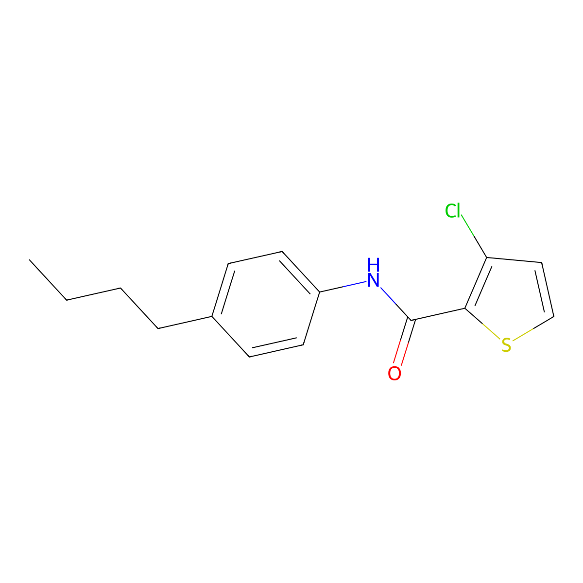 N-(4-Butylphenyl)-3-chloro-2-thiophenecarboxamide molecular structure, CAS 853329-07-4