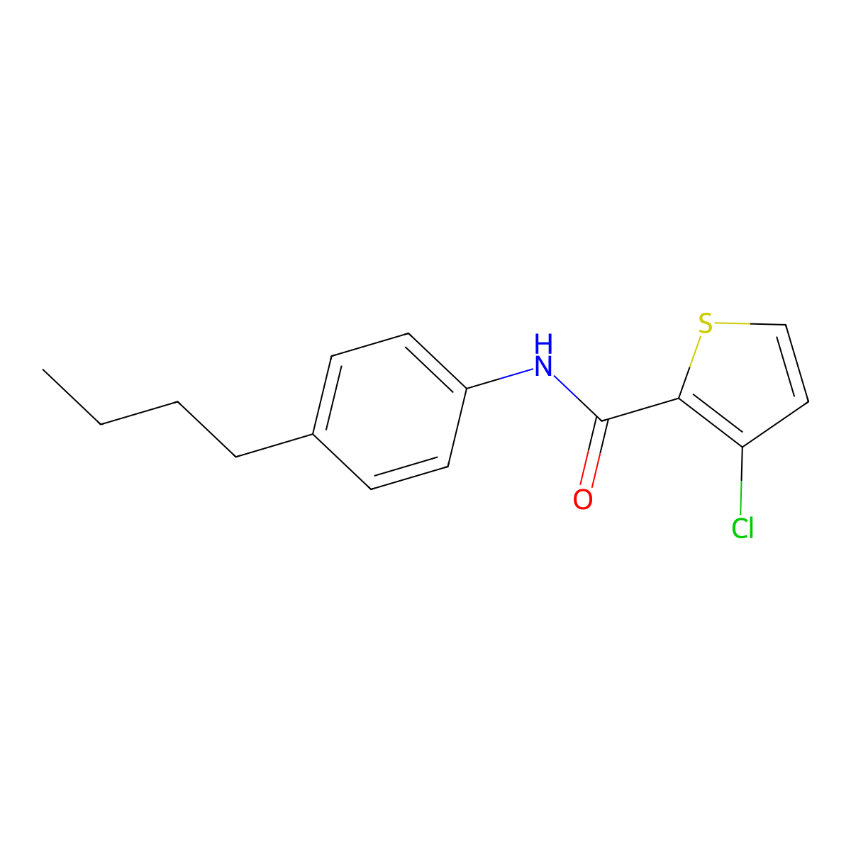 N-(4-Butylphenyl)-3-chloro-2-thiophenecarboxamide molecular structure, CAS 853329-07-4