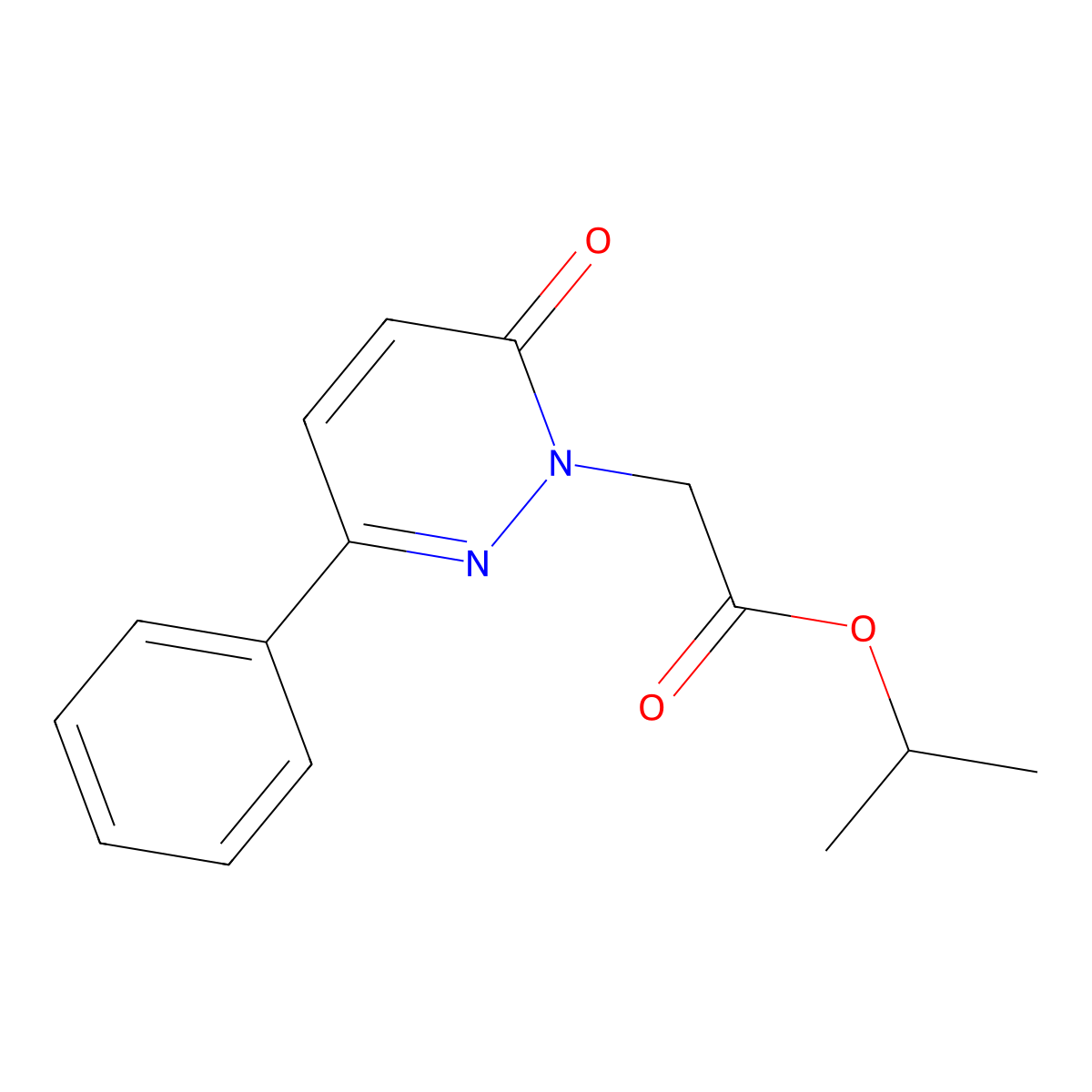Isopropyl (6-oxo-3-phenyl-1(6H)-pyridazinyl)acetate molecular structure, CAS 853329-87-0