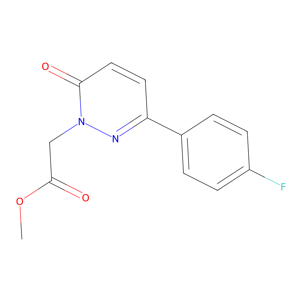 Methyl (3-(4-fluorophenyl)-6-oxo-1(6H)-pyridazinyl)acetate molecular structure, CAS 853330-00-4