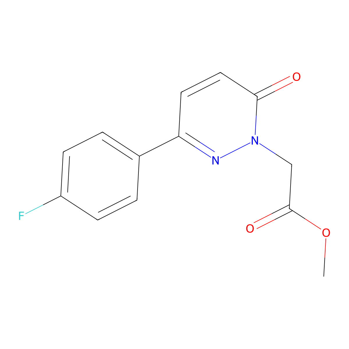 Methyl (3-(4-fluorophenyl)-6-oxo-1(6H)-pyridazinyl)acetate molecular structure, CAS 853330-00-4