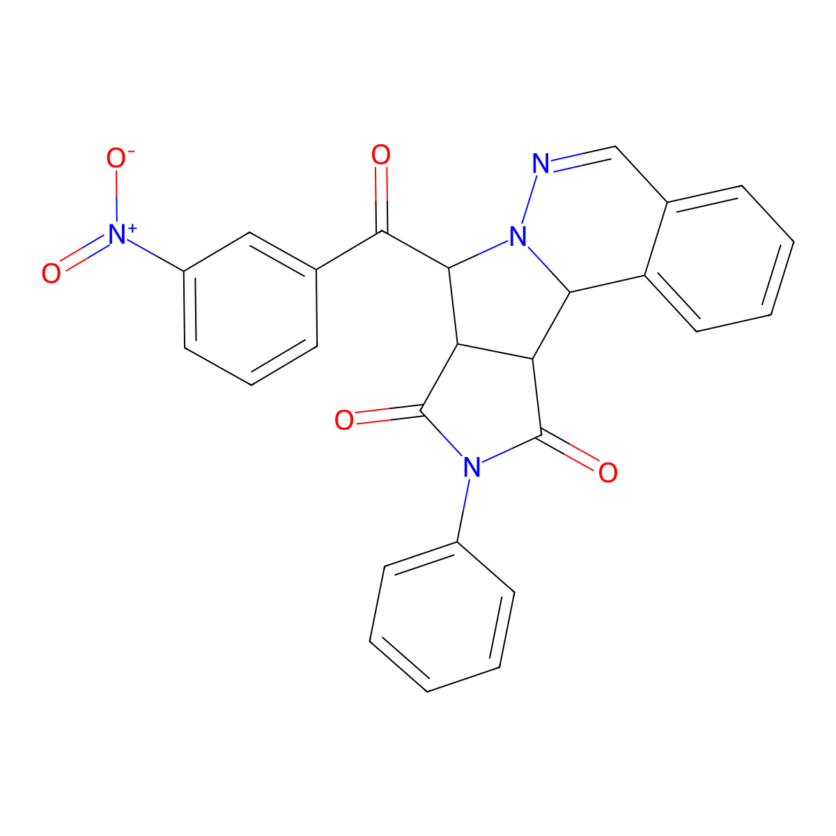 8-(3-Nitrobenzoyl)-10-phenyl-11A,11B-dihydro-8H-pyrrolo(3',4':3,4)pyrrolo(2,1-A)phthalazine-9,11(8AH,10H)-dione molecular structure, CAS 853330-03-7