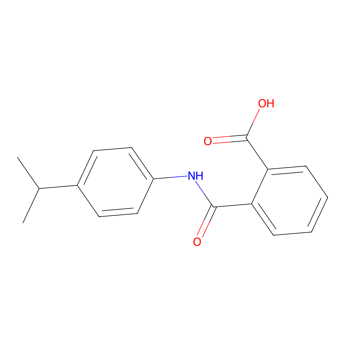2-((4-Isopropylanilino)carbonyl)benzoic acid molecular structure, CAS 853330-39-9