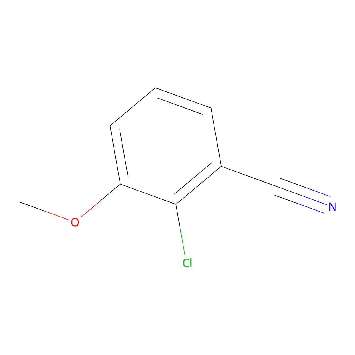 2-Chloro-3-methoxybenzonitrile molecular structure, CAS 853331-52-9