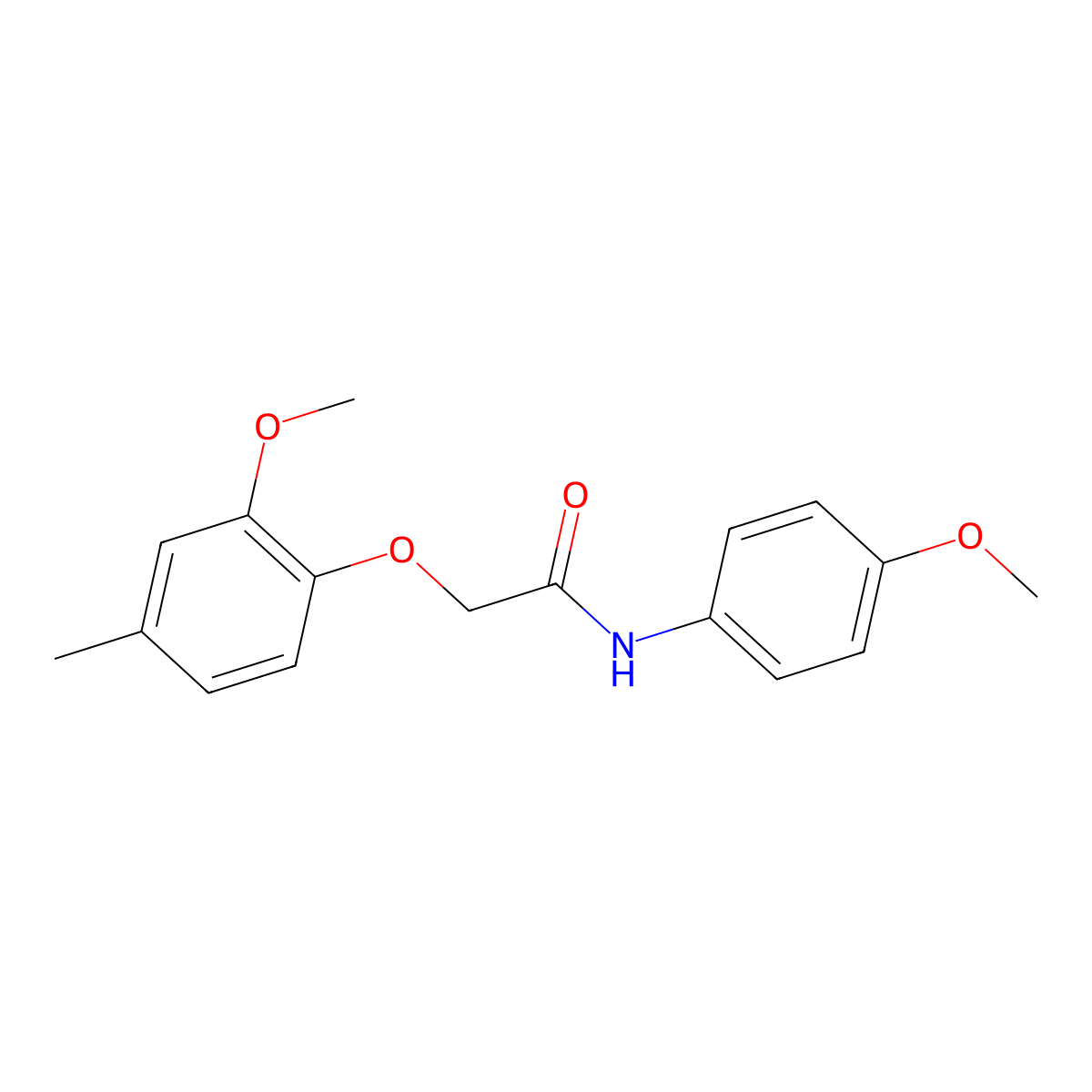 2-(2-Methoxy-4-methylphenoxy)-N-(4-methoxyphenyl)acetamide molecular structure, CAS 853332-10-2