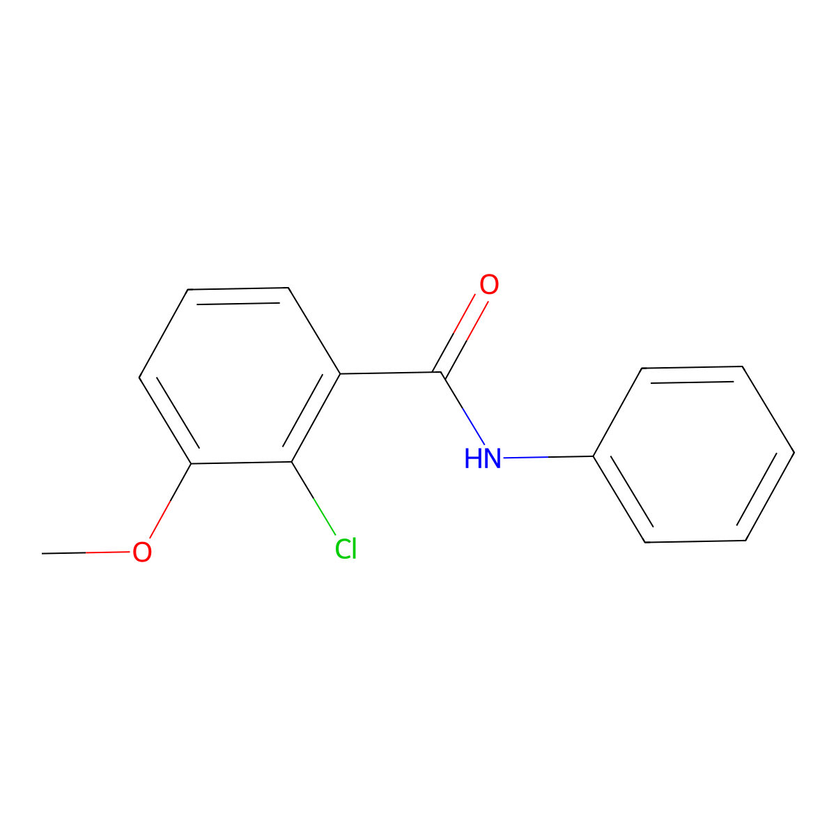 2-Chloro-3-methoxy-N-phenylbenzamide molecular structure, CAS 853332-80-6