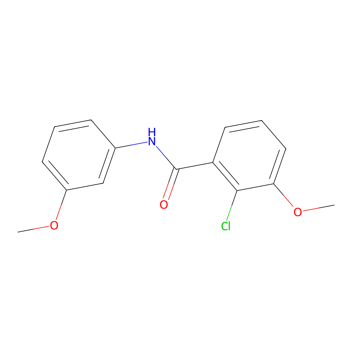 2-Chloro-3-methoxy-N-(3-methoxyphenyl)benzamide molecular structure, CAS 853332-82-8