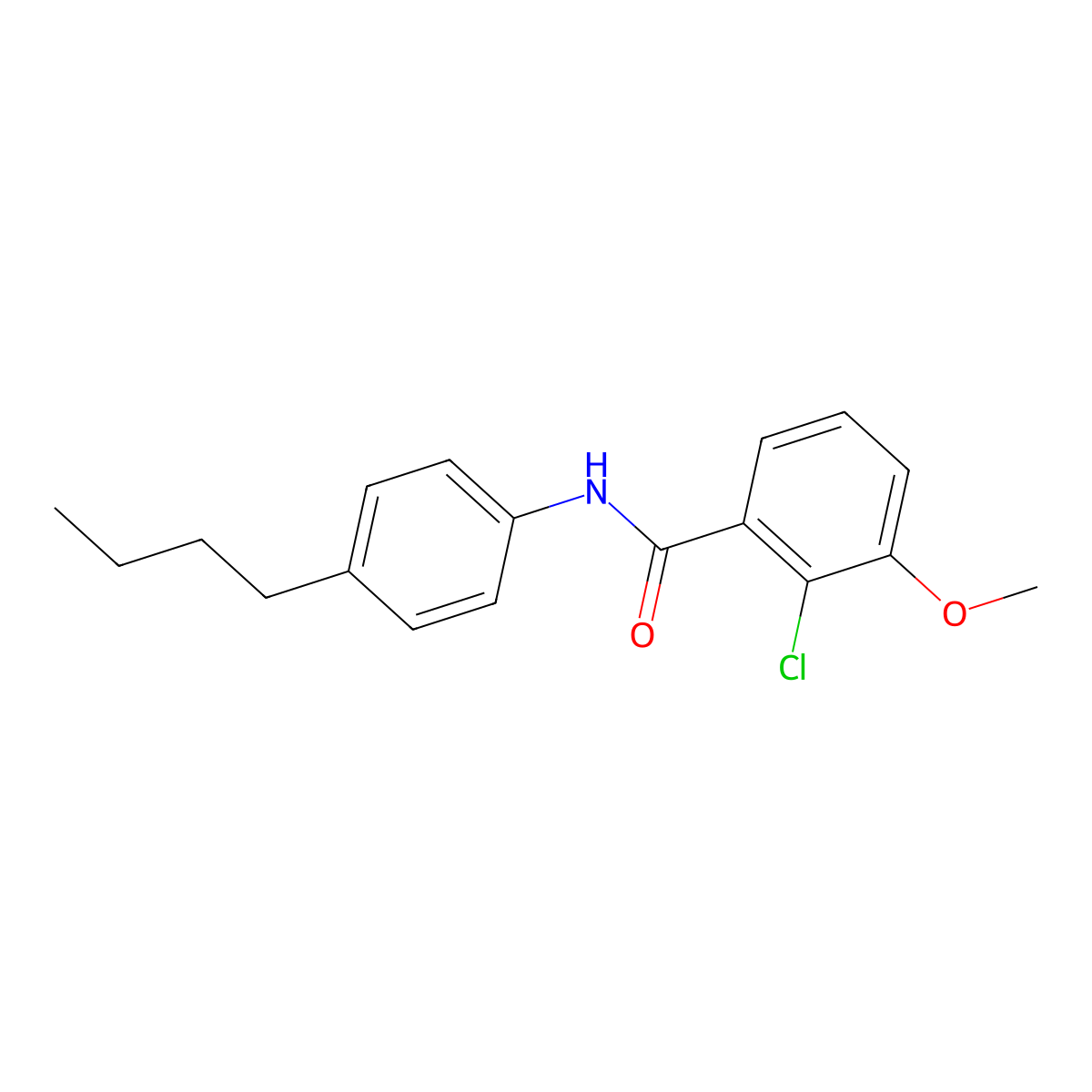 N-(4-Butylphenyl)-2-chloro-3-methoxybenzamide molecular structure, CAS 853333-04-7