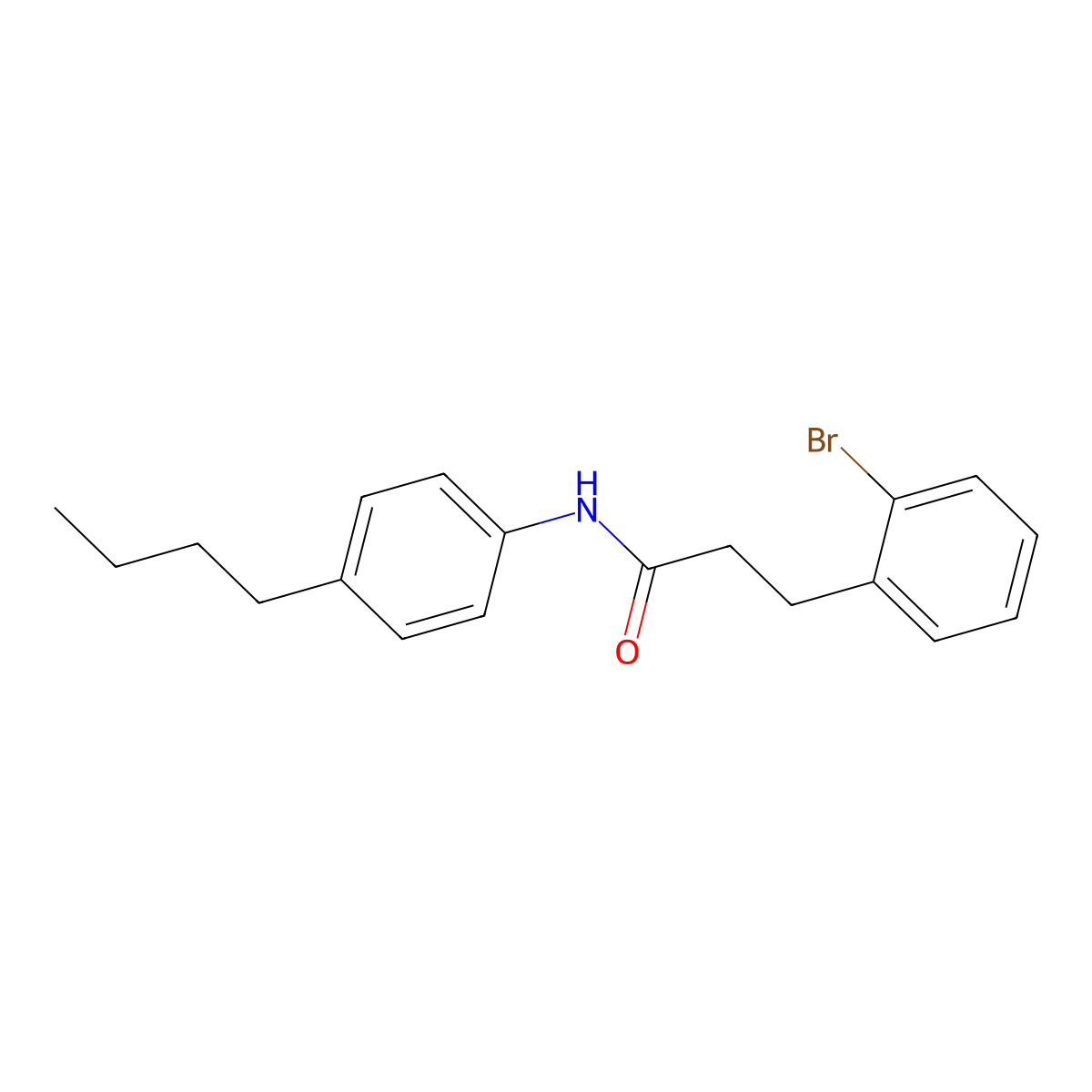 3-(2-Bromophenyl)-N-(4-butylphenyl)propanamide molecular structure, CAS 853333-76-3