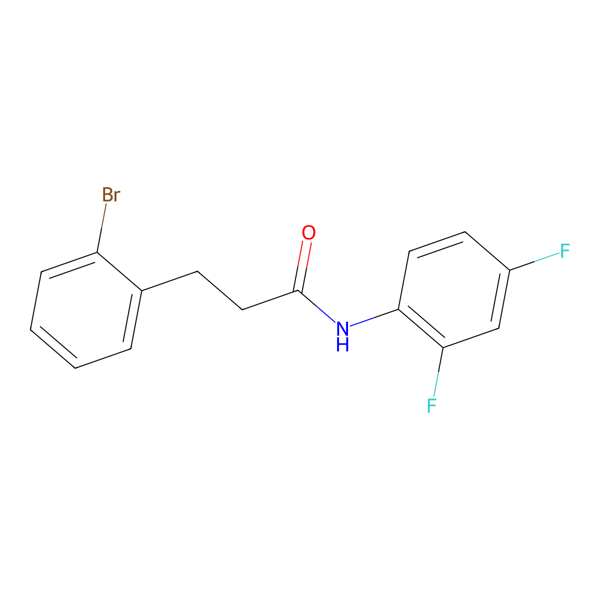 3-(2-Bromophenyl)-N-(2,4-difluorophenyl)propanamide molecular structure, CAS 853333-81-0