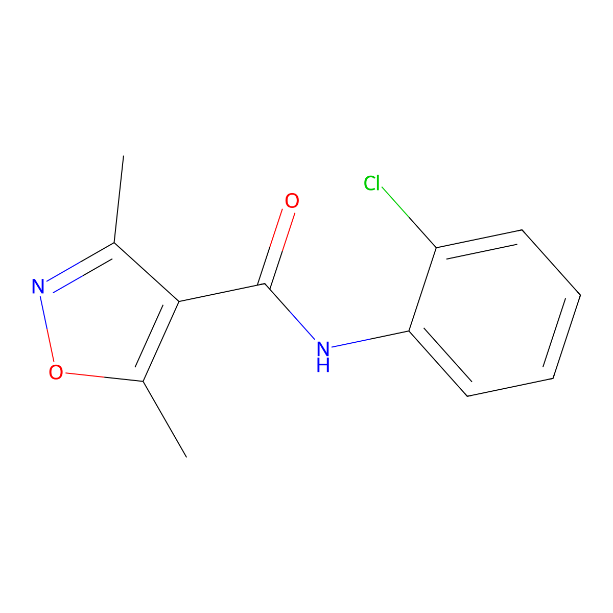 N-(2-chlorophenyl)-3,5-dimethyl-1,2-oxazole-4-carboxamide molecular structure, CAS 853354-44-6