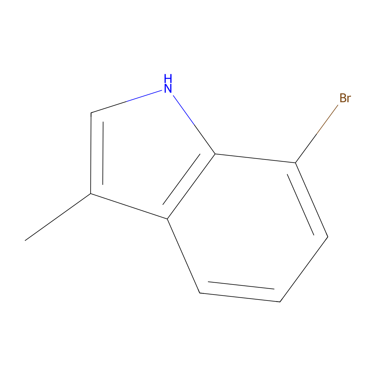 7-Bromo-3-methyl-1H-indole molecular structure, CAS 853355-96-1