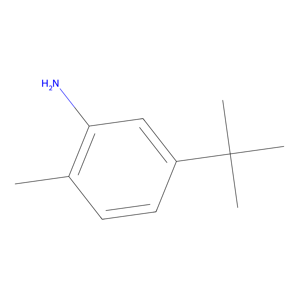 5-tert-Butyl-2-methylaniline molecular structure, CAS 85336-17-0