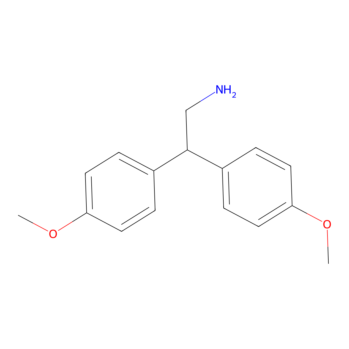 2,2-Bis(4-methoxyphenyl)ethylamine molecular structure, CAS 85336-83-0